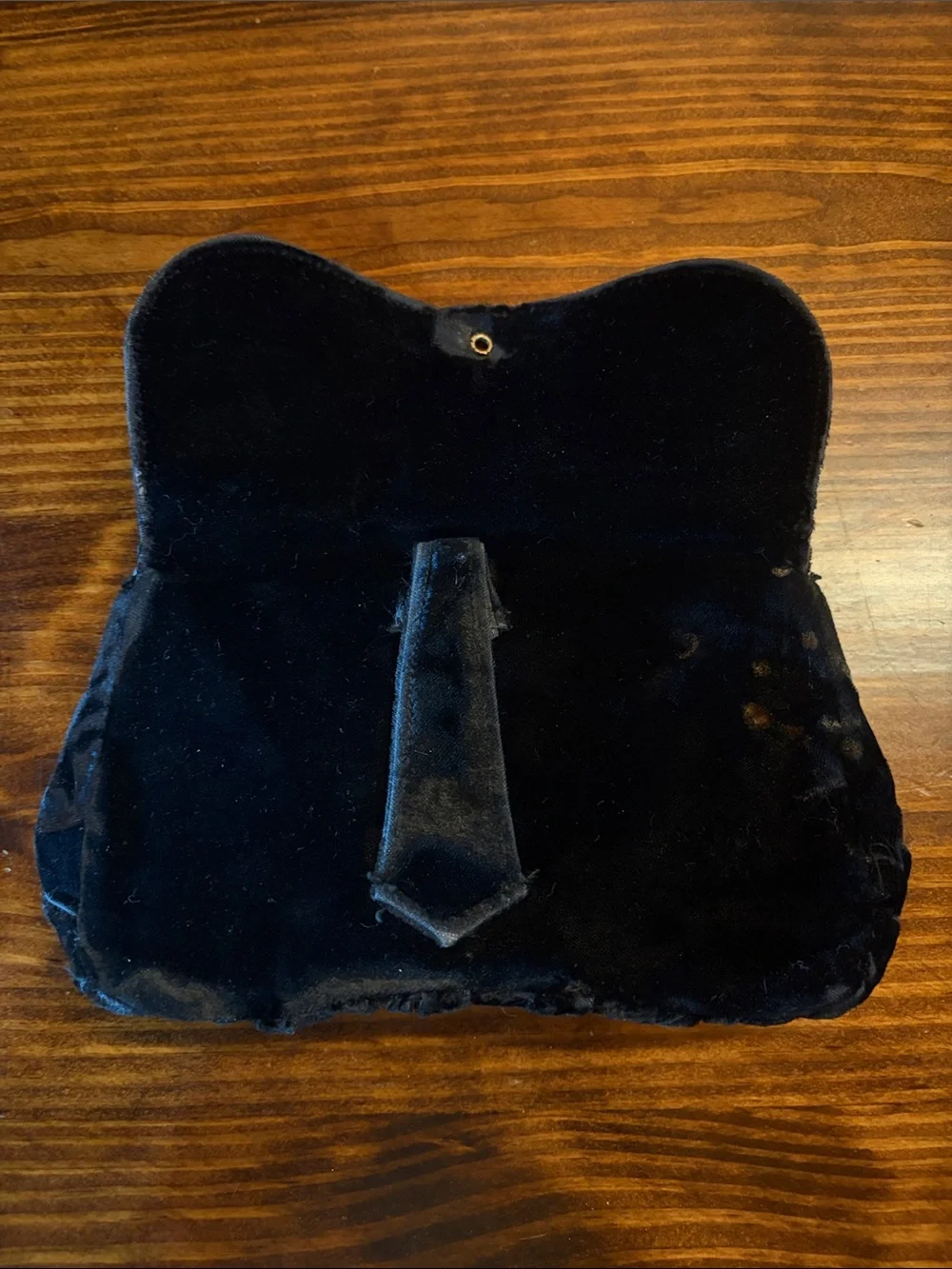 Vintage Embroidered Black Velvet Bag & Belt Set